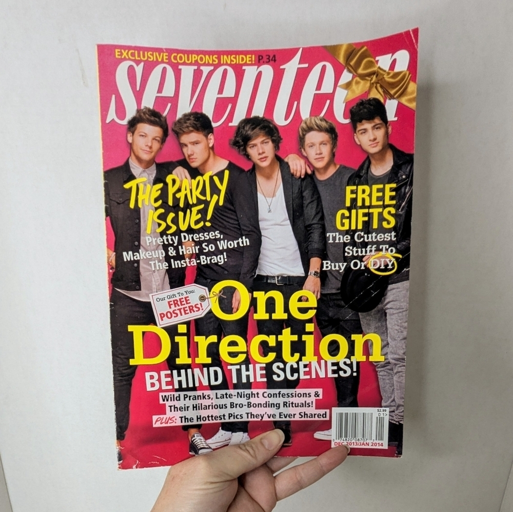 Seventeen Magazine One Direction Band 2013 - 2014 Issue With Poster - Picture 12 of 12